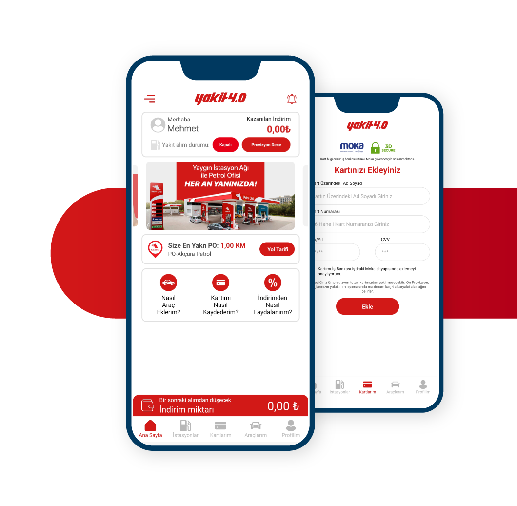 Yakıt 4.0 Uygulama Ekranları